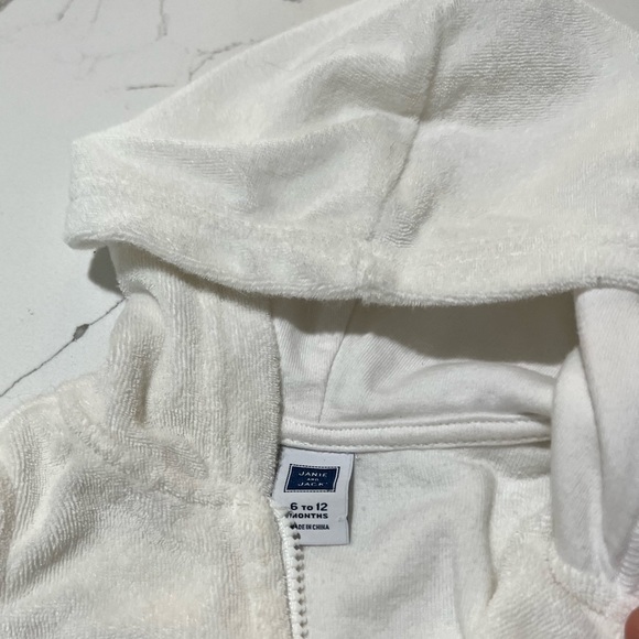 Janie & Jack Terry Cloth One Piece Beach Wear Romper With Hood 6-12 Months - Picture 4 of 4